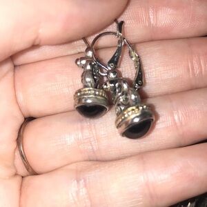 Black onyx drop earrings